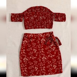 Shein top and skirt